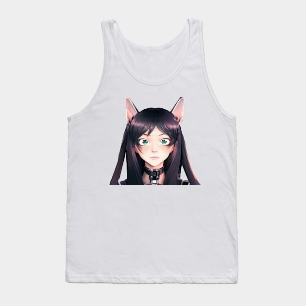 Girl Neko cats kawaii cute Tank Top by Redi-Cati